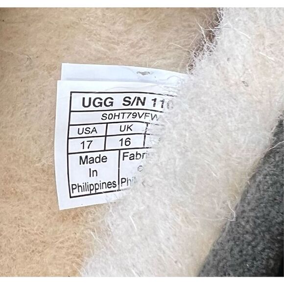 Ugg Ascot Slipper in Grey NWOB Size 17 - Picture 10 of 11